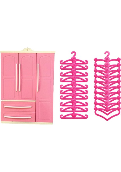 Pembe Bebek Gardırop Dekor Hediye Sahne Depolama Dolabı Mobilya Dollhouse (Yurt Dışından)