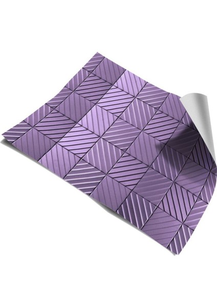 Mutfak Tezgah Arası Kendinden Yapışkanlı Folyo Kaplama Taş Desen Lila Tonu 60 cm x 100 cm