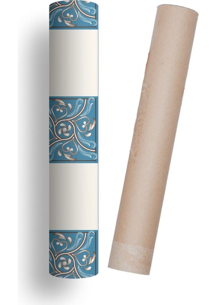 Mutfak Tezgah Arası Kendinden Yapışkanlı Folyo Kaplama Mavi Krem 60 cm x 100 cm fırsatları