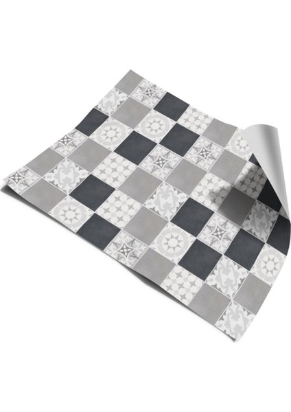 Tezgah Arası Mutfak Kendinden Yapışkanlı Folyo Kaplama Modern Fayans Desen 60 cm x 100 cm