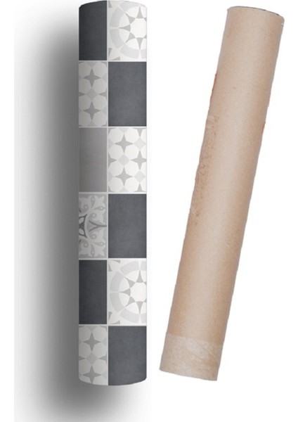 Tezgah Arası Mutfak Kendinden Yapışkanlı Folyo Kaplama Modern Fayans Desen 60 cm x 100 cm
