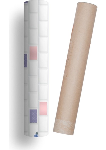 Mutfak Tezgah Arası Kendinden Yapışkanlı Folyo Çiçekli Taş Desen 60 cm x 100 cm