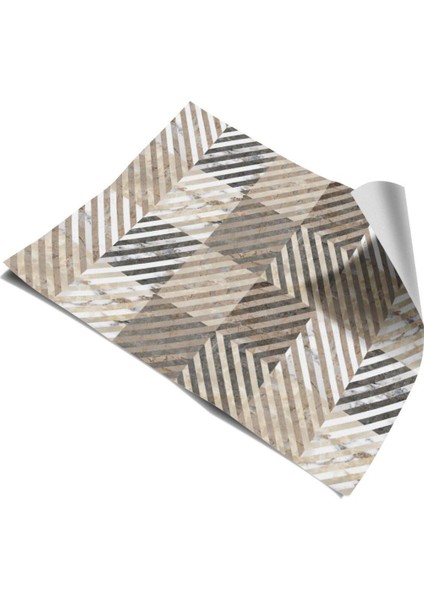Mutfak Tezgah Arası Kendinden Yapışkanlı Folyo Kaplama Taş Desen Geometrik 60 cm x 100 cm