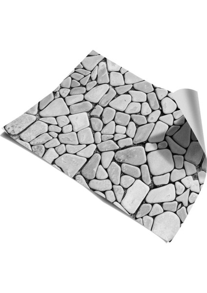Mutfak Tezgah Arası Kendinden Yapışkanlı Folyo Taş Desen 60 cm x 100 cm