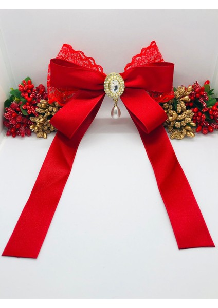 Dantel Detaylı Fiyonk Model Incili Saç Toka- Hediye-Davet-Özel Gün Saç Tokası fiyatları