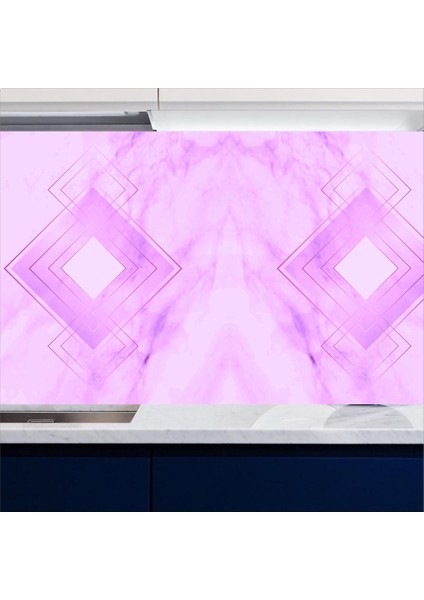 Mutfak Tezgah Arası Folyo Kaplama Kendinden Yapışkanlı Pembe - Lila 60 cm x 100 cm fiyatları