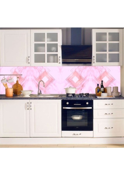 Mutfak Tezgah Arası Folyo Kaplama Kendinden Yapışkanlı Pembe - Lila 60 cm x 100 cm modelleri