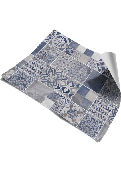 Mutfak Tezgah Arası Kendinden Yapışkanlı Folyo Kaplama Eskitme 60 cm x 100 cm modelleri