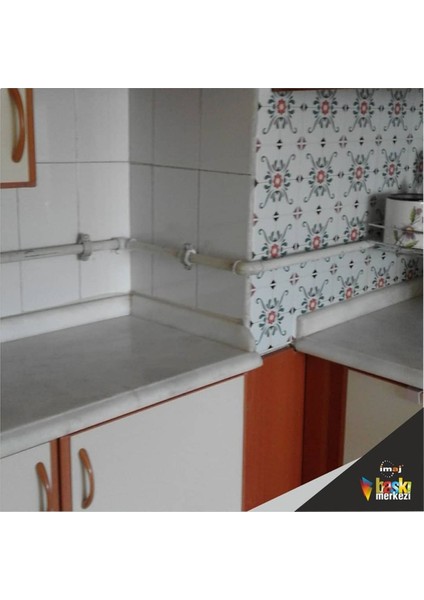 Mutfak Tezgah Arası Kendinden Yapışkanlı Folyo Kaplama Antik Fayans Desen 60 cm x 100 cm