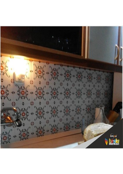 Mutfak Tezgah Arası Kendinden Yapışkanlı Folyo Kaplama Antik Fayans Desen 60 cm x 100 cm