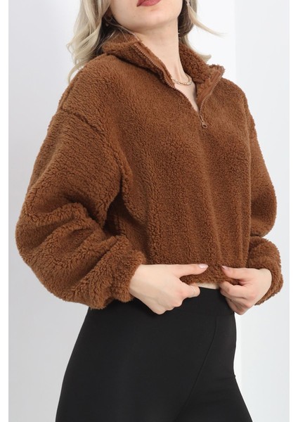 Üç Iplik Beli Lastikli Polar Sweat Kahve - 20708.1872.