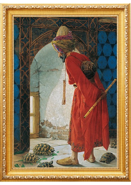 Kaplumbağa Terbiyecisi Tablo - Poster Dünyaca Ünlü (Model- 2) 95 cm x 130 cm 13