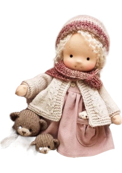 Pamuk Gövdeli Waldorf Bebek Heykelciği (Yurt Dışından)