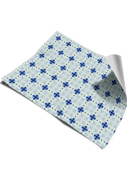 Mutfak Tezgah Arası Kendinden Yapışkanlı Folyo Kaplama Mavi 60 cm x 100 cm