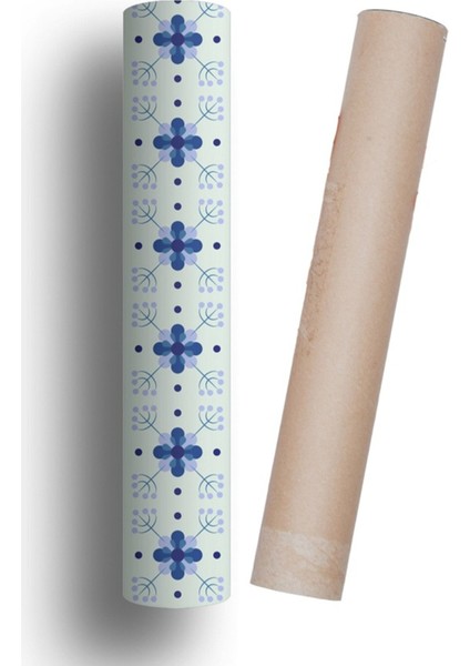 Mutfak Tezgah Arası Kendinden Yapışkanlı Folyo Kaplama Mavi 60 cm x 100 cm