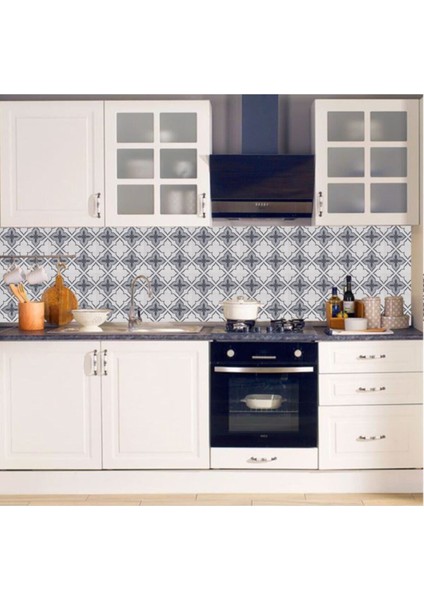 Mutfak Tezgah Arası Kendinden Yapışkanlı Folyo Kaplama Gri Vintage 60 cm x 100 cm fiyatları