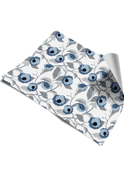 Mutfak Tezgah Arası Folyo Kendinden Yapışkanlı Kaplama Çiçek Desen 60 cm x 100 cm