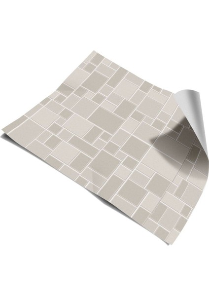 Mutfak Tezgah Arası Kendinden Yapışkanlı Folyo Kaplama Mozaik Taş Desen 60 cm x 100 cm