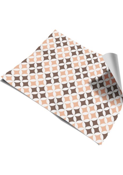 Kahve Somon Mutfak Tezgah Arası Kendinden Yapışkanlı Folyo Kaplama Fayans Taş Desen 60 cm x 100 cm