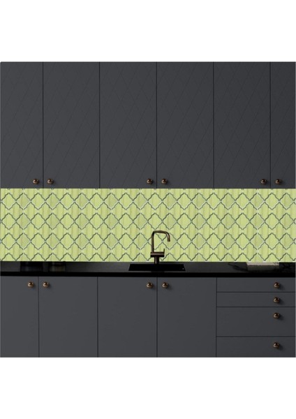 Mutfak Tezgah Arası Kendinden Yapışkanlı Folyo Kaplama Taş Desen Geometrik 60 cm x 100 cm