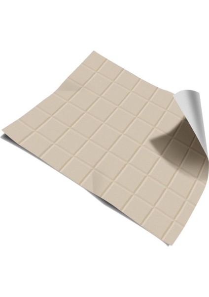 Mutfak Tezgah Arası Folyo Kaplama Bej Kendinden Yapışkanlı 60 cm x 100 cm
