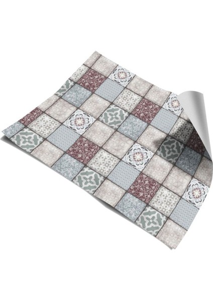 Mutfak Tezgah Arası Folyo Kaplama Eskitme Taş 60 cm x 100 cm