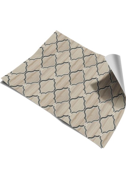 Mutfak Tezgah Arası Kendinden Yapışkanlı Folyo Kaplama Taş Desen Geometrik 60 cm x 100 cm