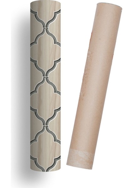 Mutfak Tezgah Arası Kendinden Yapışkanlı Folyo Kaplama Taş Desen Geometrik 60 cm x 100 cm