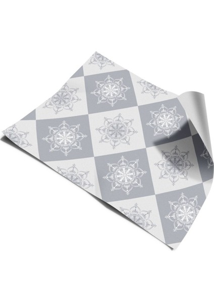Mutfak Tezgah Arası Kendinden Yapışkanlı Folyo Kaplama Gri Beyaz 60 cm x 100 cm modelleri