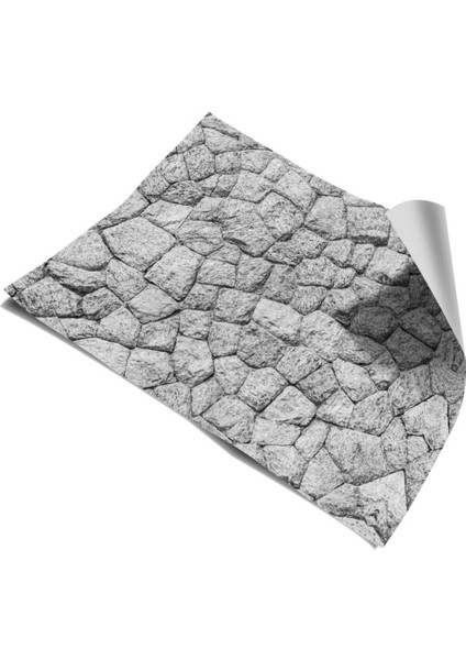Mutfak Tezgah Arası Kendinden Yapışkanlı Folyo Gri Taş Desen 60 cm x 100 cm modelleri