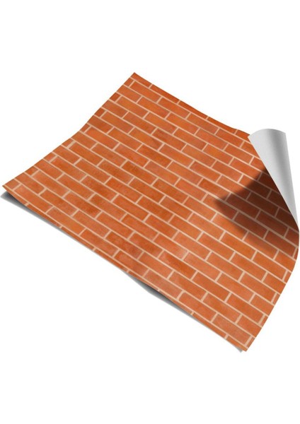 Mutfak Tezgah Arası Kendinden Yapışkanlı Folyo Kaplama Tuğla Desen 60 cm x 100 cm