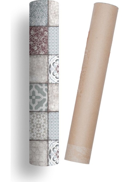 Mutfak Tezgah Arası Folyo Kaplama Eskitme Taş 60 cm x 100 cm