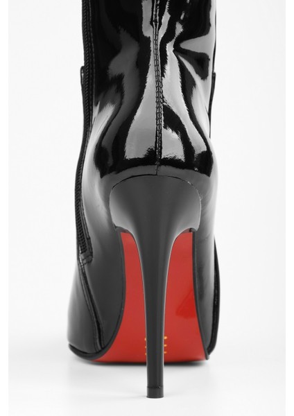 Kadın Gloss Siyah Rugan Çizme indirimleri