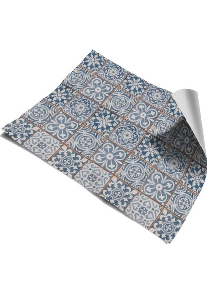 Mutfak Tezgah Arası Kendinden Yapışkanlı Folyo Kaplama Taş Desen Renkli 60 cm x 100 cm