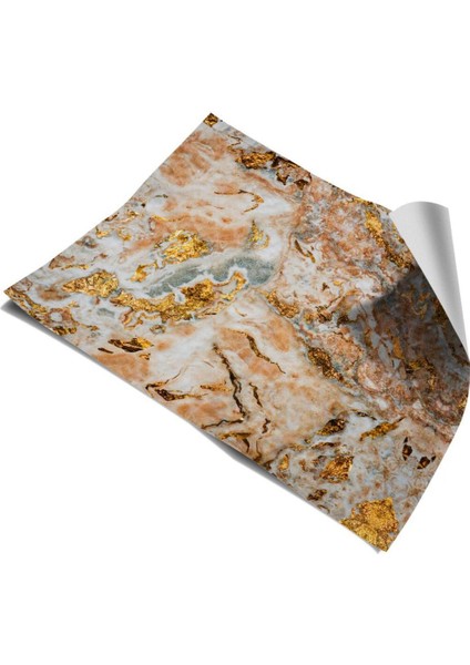 Mutfak Tezgah Arası Kendinden Yapışkanlı Folyo Mermer Desen 60 cm x 100 cm