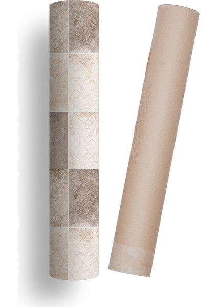 Mutfak Tezgah Arası Kendinden Yapışkanlı Folyo Kaplama Eskitme Taş Desen 60 cm x 100 cm