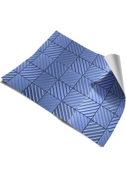 Mutfak Tezgah Arası Kendinden Yapışkanlı Folyo Kaplama Taş Desen Mavi Tonu 60 cm x 100 cm