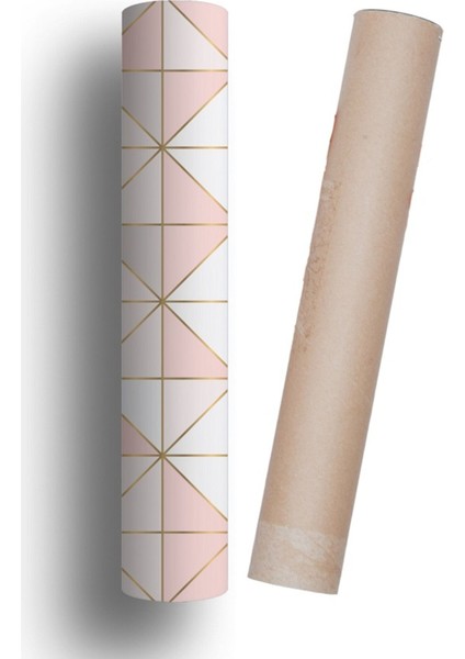 Mutfak Tezgah Arası Kendinden Yapışkanlı Folyo Pembe Gri Kaplama 60 cm x 100 cm indirimleri