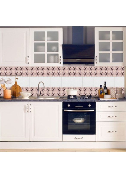 Mutfak Tezgah Arası Kendinden Yapışkanlı Folyo Kaplama Pembe Geyikli 60 cm x 100 cm fiyatları