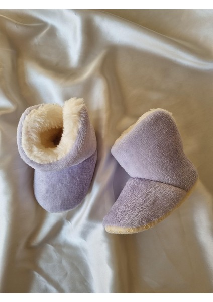 Peluş Bebek Tüylü Kaymaz Taban Patik 0-9 Ay Panduf fiyatları