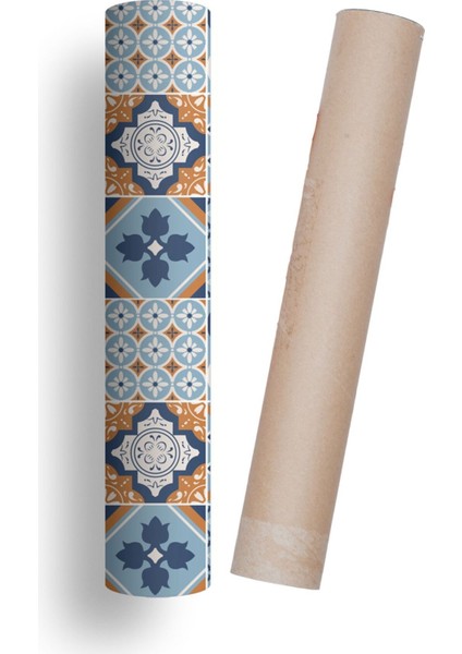 Mutfak Tezgah Arası Kendinden Yapışkanlı Folyo Kaplama Otantik Desen 60 cm x 100 cm