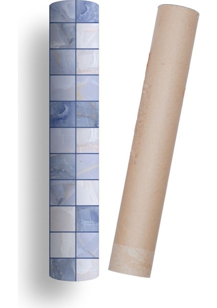 Mutfak Tezgah Arası Kendinden Yapışkanlı Folyo Kaplama Mermer Desen 60 cm x 100 cm