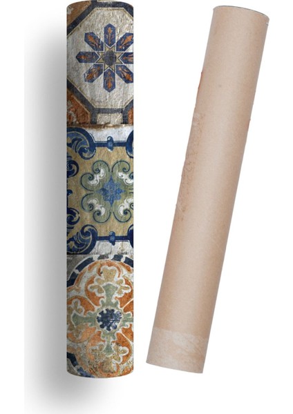 Mutfak Tezgah Arası Kendinden Yapışkanlı Folyo Kaplama Eskitme Taş Desen 60 cm x 100 cm