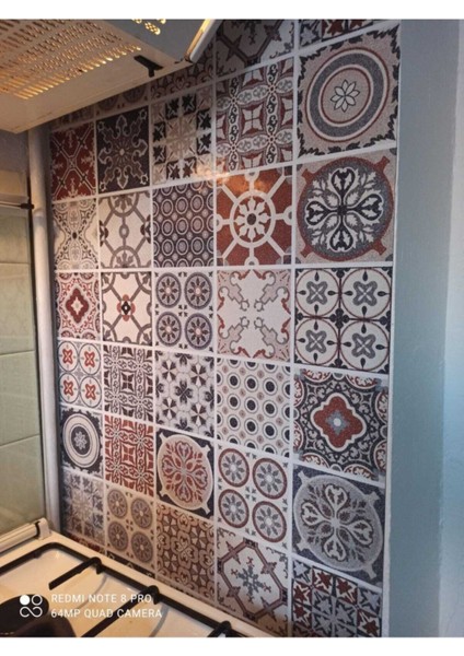 Mutfak Tezgah Arası Kendinden Yapışkanlı Folyo Kaplama Eskitme Taş Desen 60 cm x 100 cm modelleri