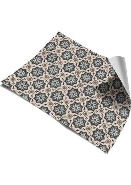 Mutfak Tezgah Arası Kendinden Yapışkanlı Folyo Kaplama Taş Desen Çiçek 60 cm x 100 cm indirimleri