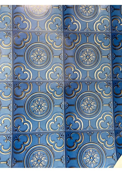 Mutfak Tezgah Arası Folyo Kaplama Taş Desen Mavi 60 cm x 100 cm modelleri