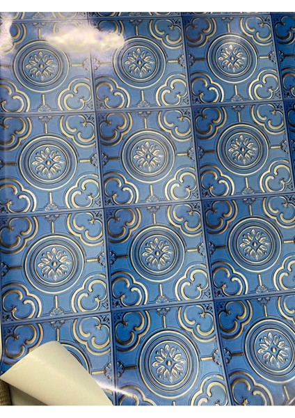 Mutfak Tezgah Arası Folyo Kaplama Taş Desen Mavi 60 cm x 100 cm fırsatları