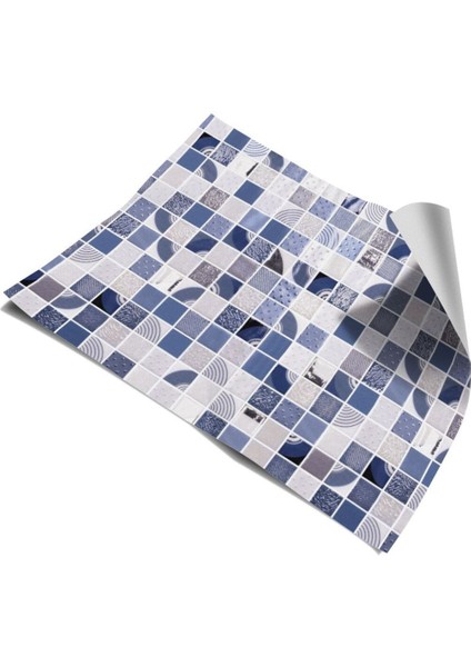 Mutfak Tezgah Arası Kendinden Yapışkanlı Folyo Kaplama Mozaik Taş Desen 60 cm x 100 cm