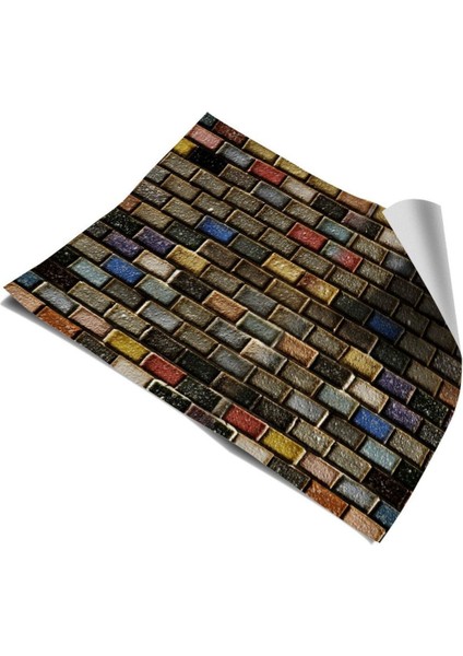 Mutfak Tezgah Arası Kendinden Yapışkanlı Folyo Kaplama Taş Desen 60 cm x 100 cm