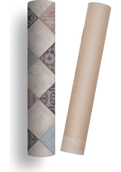 Mutfak Tezgah Arası Kendinden Yapışkanlı Folyo Kaplama Taş Desen 60 cm x 100 cm